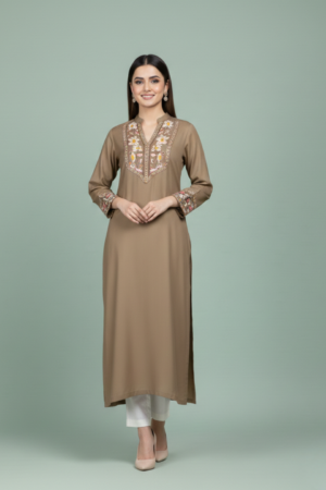 Handmade Neckline & Sleeve Work